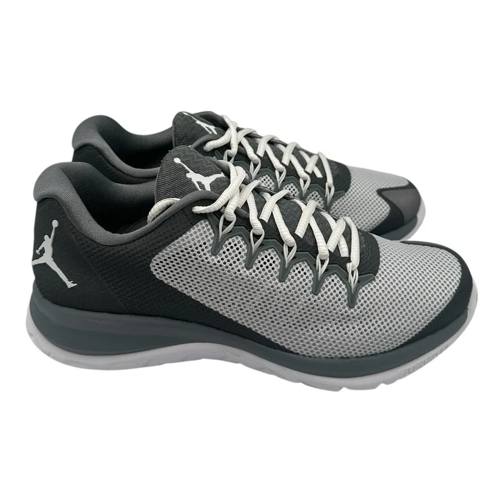 Nike Air Jordan Flight Runner 2 Shoes Mens 8 Cool Grey/White Sneakers 175572-003
